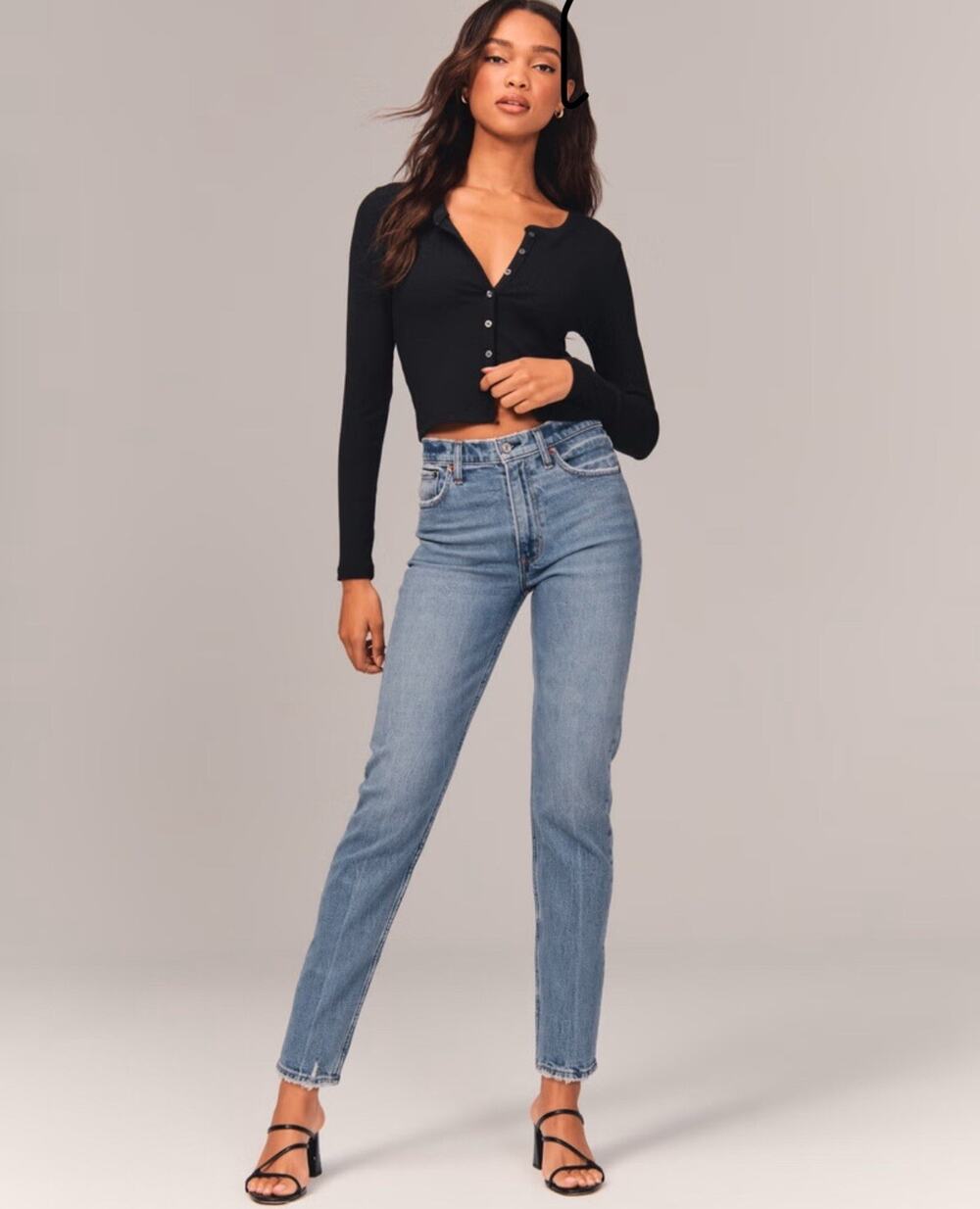 Abercrombie & Fitch Mom Jeans Womens Sz 34/ 18S Short NEW Casual Everyday Denim
